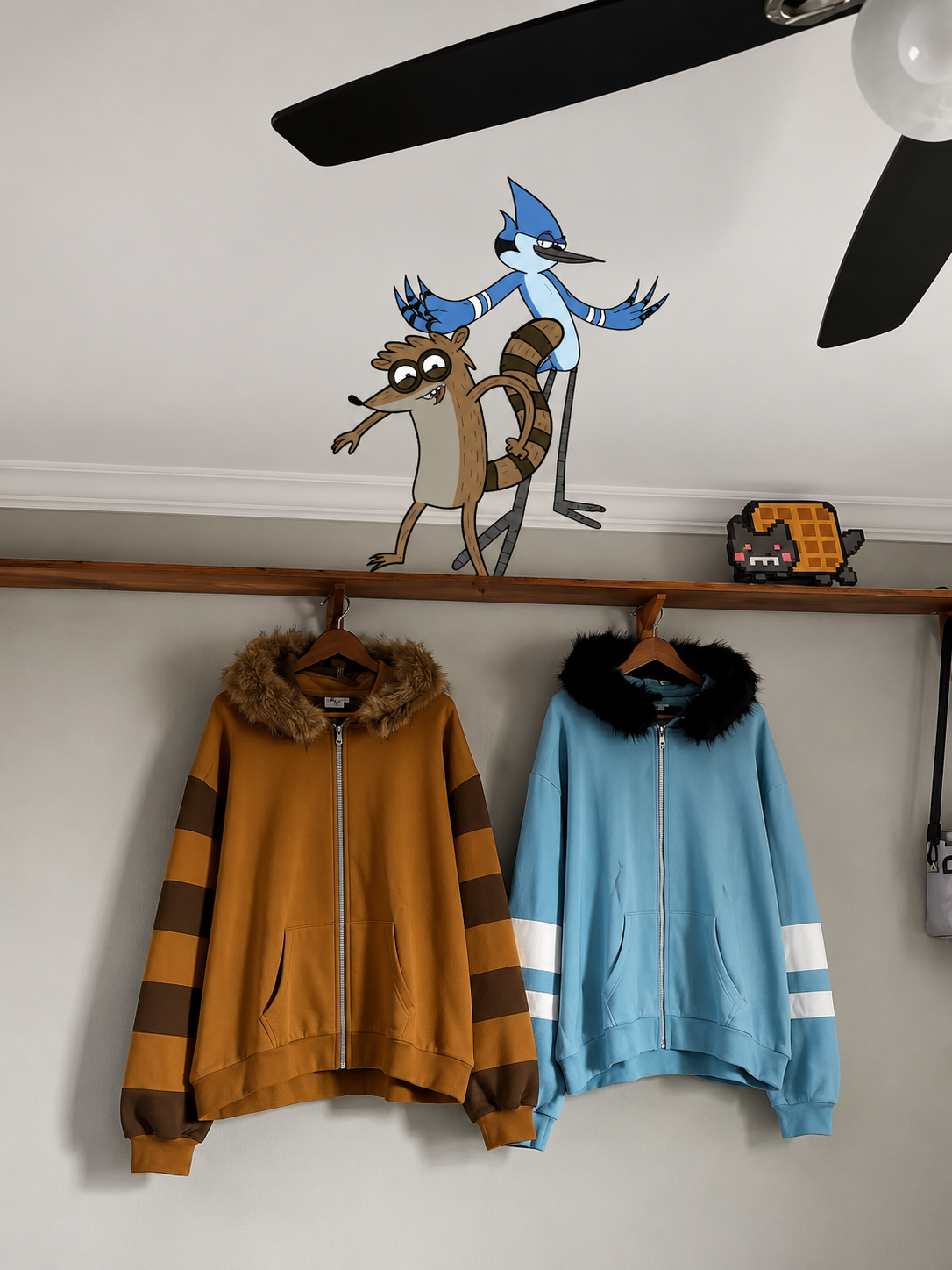 Mordecai/ Rigby Zip Up Hoodie (Pre-Order)