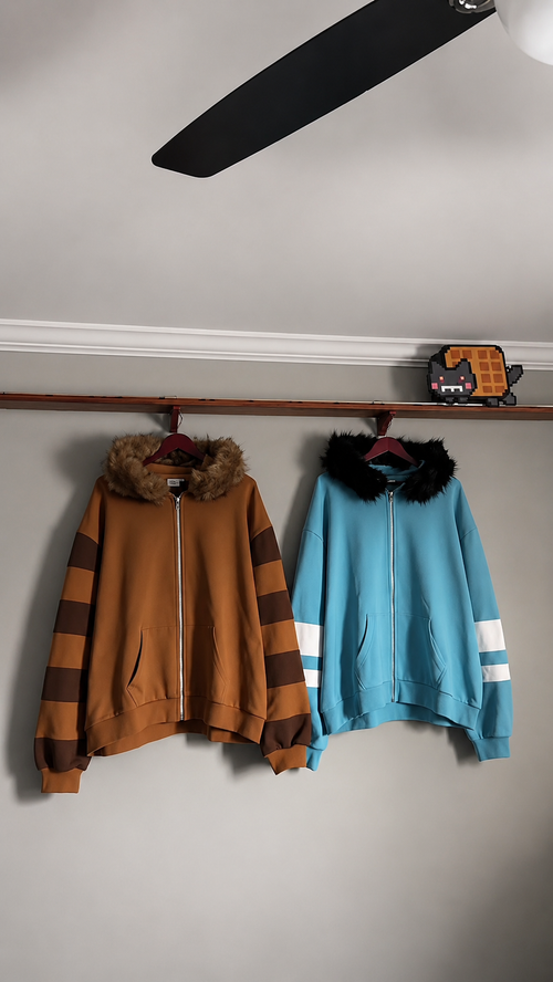 Mordecai/ Rigby Zip Up Hoodie (Pre-Order)